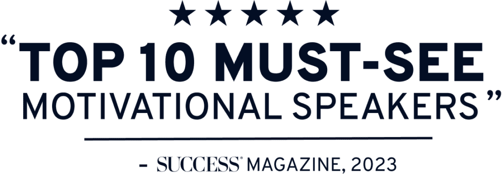 An image featuring text that reads 'Top 10 Must See Motivational Speakers, from Success Magazine 2023' highlighting Erin King's significance as one of the mentioned speakers.