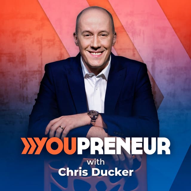 Image featuring Chris Ducker, bestselling author and international business mentor, with text overlay 'Youpreneur with Chris Ducker'.